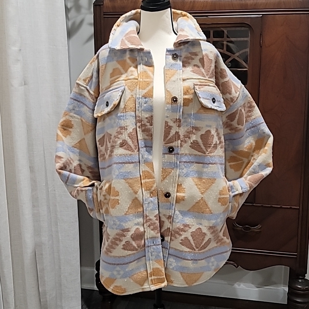 Free People Ruby Jacquard Jacket in Sedona Combo Size S - Picture 7 of 17